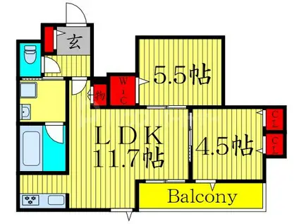松島3丁目メゾン(2LDK/2階)の間取り写真