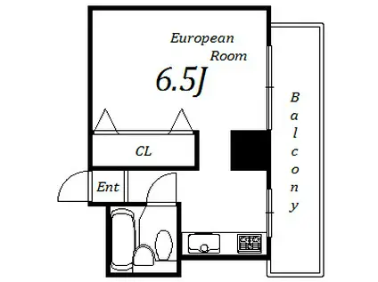 ベルデ北野(1K/2階)の間取り写真