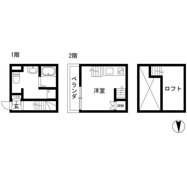 LE COCON豊(1SK/1階)の間取り写真