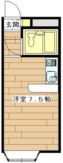 ベルピア土呂第1ー2(ワンルーム/1階)の間取り写真