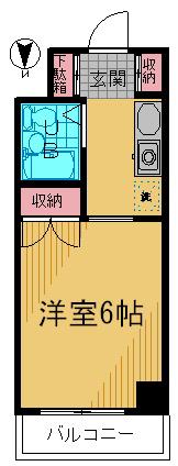 ジュネス寿(1K/4階)の間取り写真