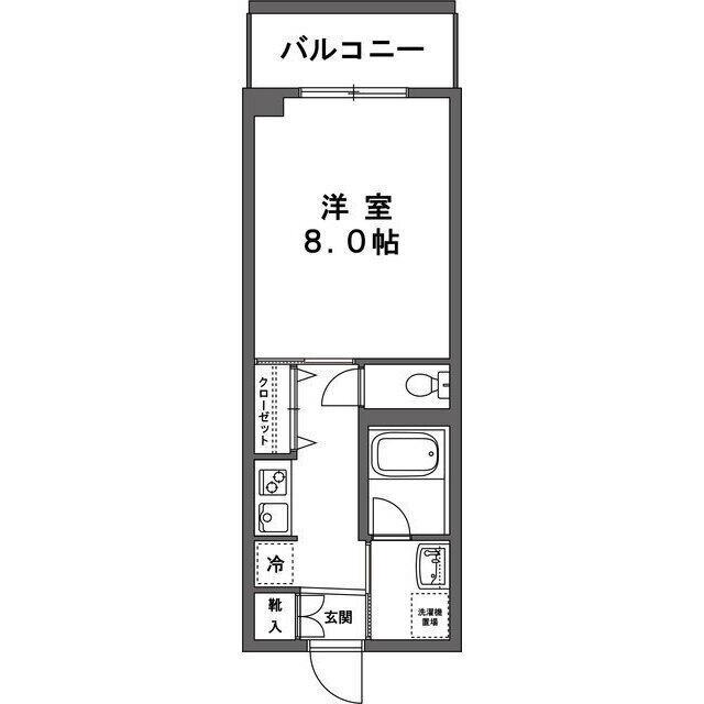 テーラードコート(1K/5階)の間取り写真