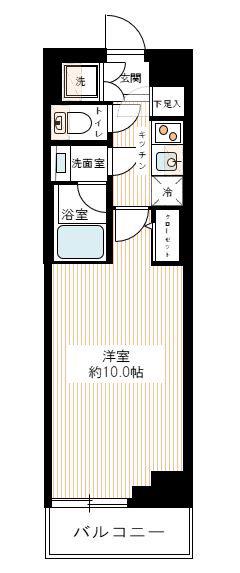 MAXIV北千住マキシヴ北千住(1K/2階)の間取り写真