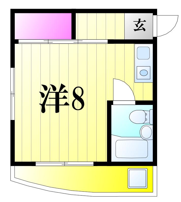 東和ビル(ワンルーム/3階)の間取り写真