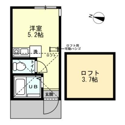 ユナイト南太田レディマーガレット(ワンルーム/1階)の間取り写真