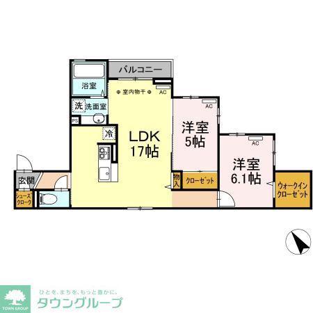 ストリーム久米川(2LDK/1階)の間取り写真