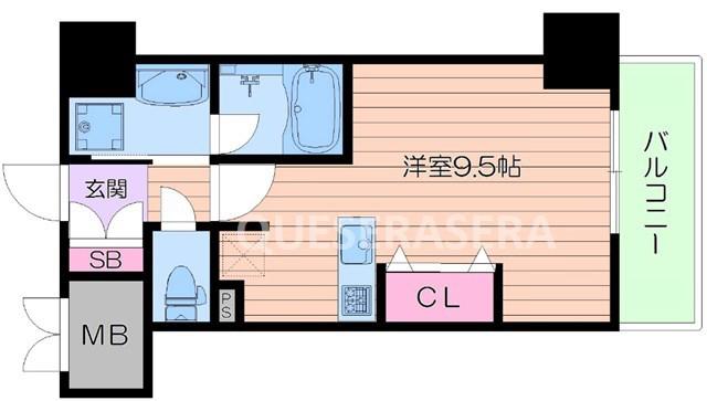 ラルーチェ北梅田(ワンルーム/7階)の間取り写真