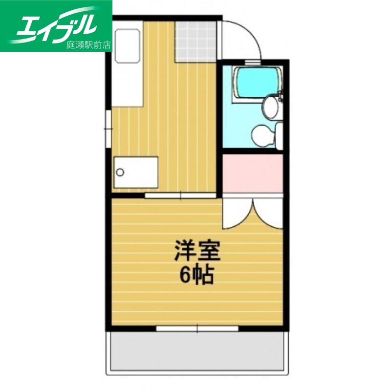 ルクソール(1DK/3階)の間取り写真