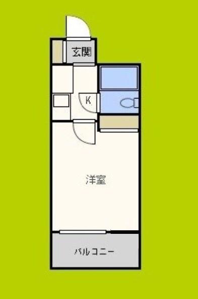 エスリード難波(1K/5階)の間取り写真