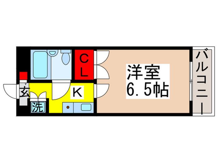 サクシード行徳(1K/4階)の間取り写真