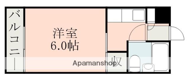 田上中央ビル(1K/4階)の間取り写真