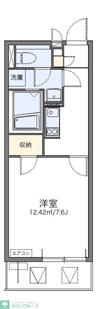 レオネクストフォーブル(1K/1階)の間取り写真