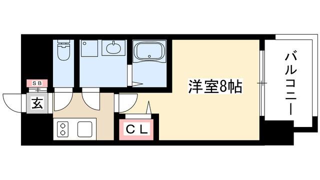 プレサンス久屋大通セントラルパーク(1K/4階)の間取り写真