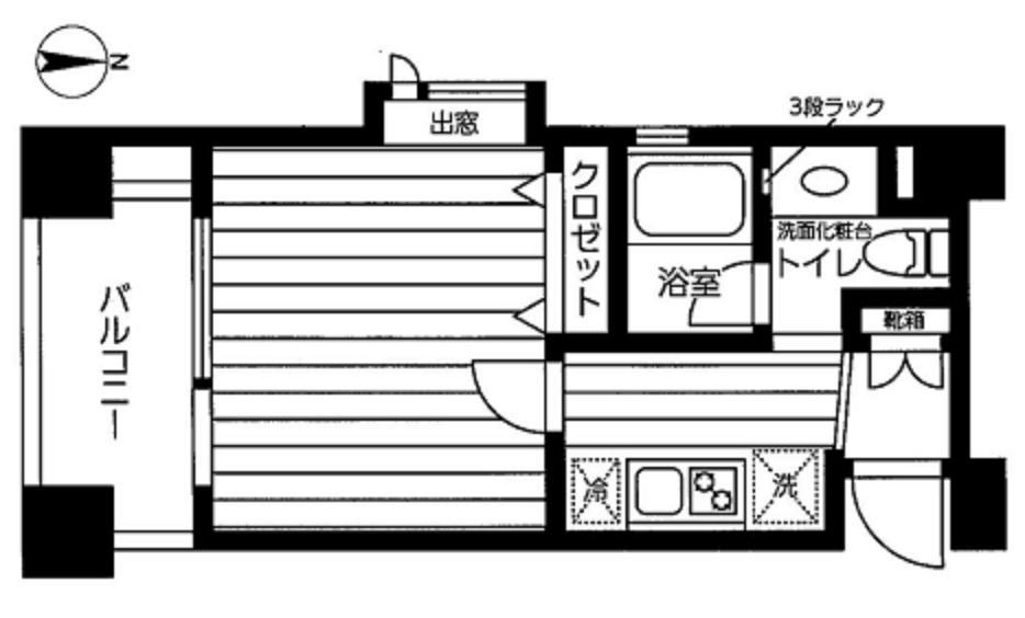 VETLO(1K/3階)の間取り写真