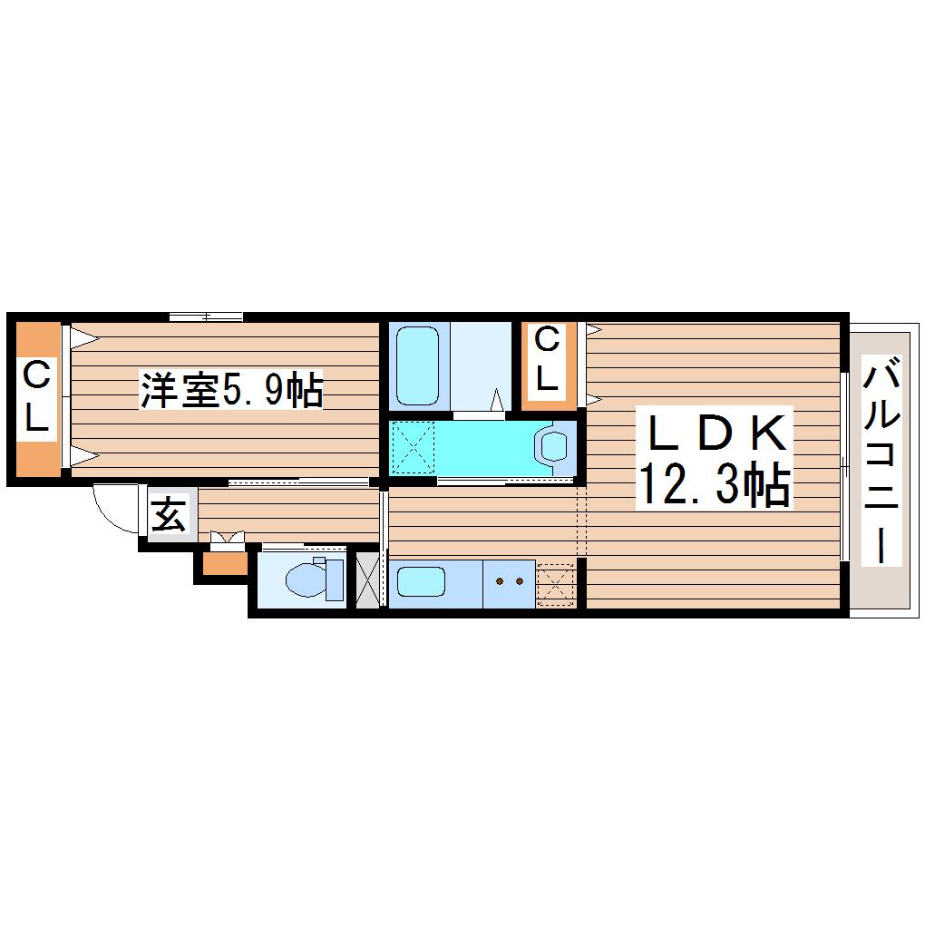 エトワール M(1LDK/5階)の間取り写真