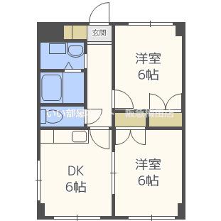 Mプラザ城東六番館(2DK/7階)の間取り写真