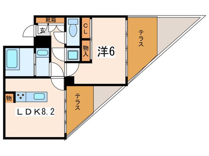 グリーンテラス横浜(1LDK/3階)の間取り写真