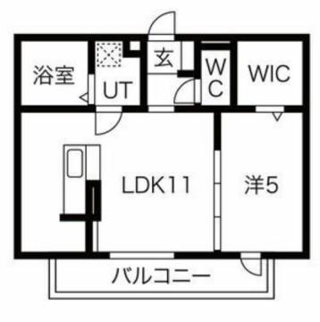 SMILE HEART II(1LDK/1階)の間取り写真