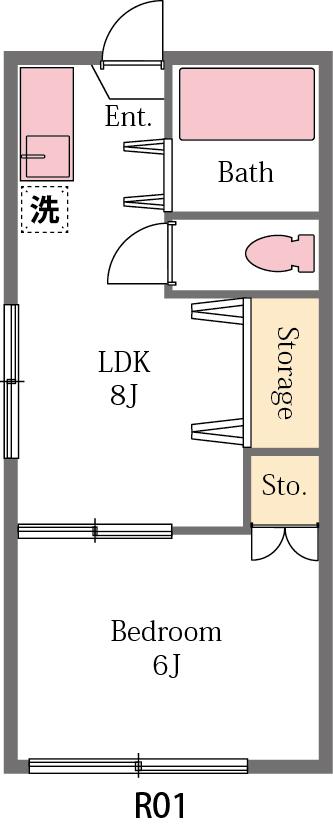 オリーブガーデンハウス(1LDK/2階)の間取り写真