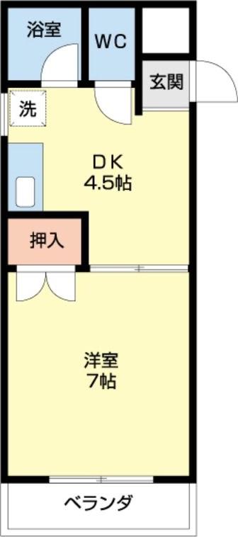 アーバンコート藤枝駅前(1K/3階)の間取り写真
