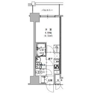 S-RESIDENCE植田ASOLEA(1K/5階)の間取り写真