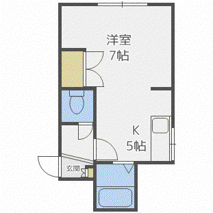 コーポラス・16(1DK/1階)の間取り写真