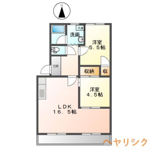 CRYSTAL PALACE(2LDK/4階)の間取り写真