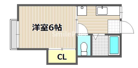 ドエリング8(1K/1階)の間取り写真
