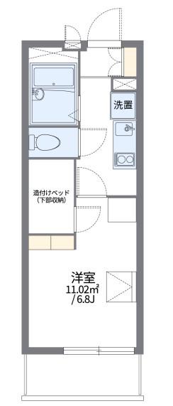 レオパレス甲子園高潮町I(1K/3階)の間取り写真