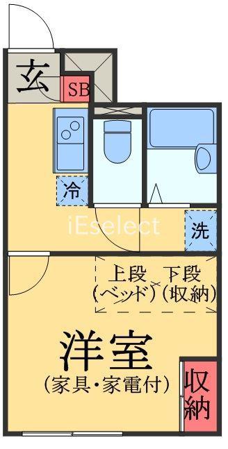 LPグランロシェ(1K/1階)の間取り写真