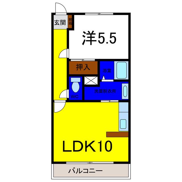 第23愛日ハイツ(1LDK/1階)の間取り写真