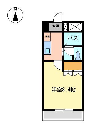 サンレジデンスⅡ(1K/3階)の間取り写真