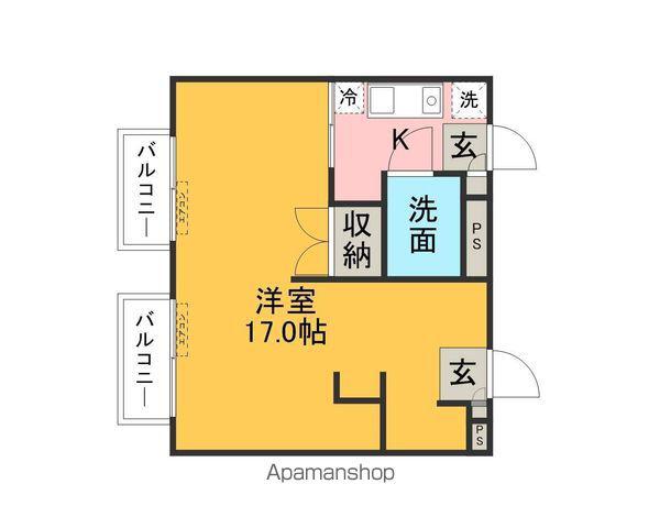 CALCIO(1LDK/2階)の間取り写真