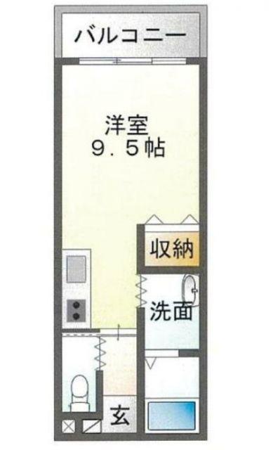 さくらマンション(ワンルーム/3階)の間取り写真