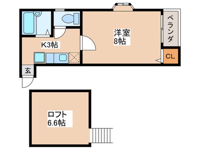 アズール青戸(1K/2階)の間取り写真