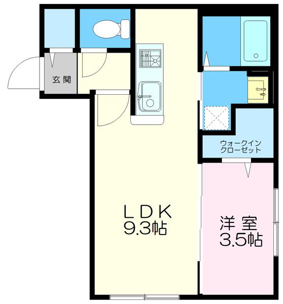 GARE AC32(1LDK/3階)の間取り写真