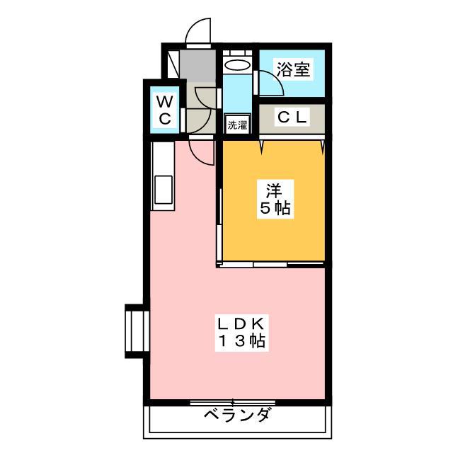 サンフラワー(1LDK/2階)の間取り写真