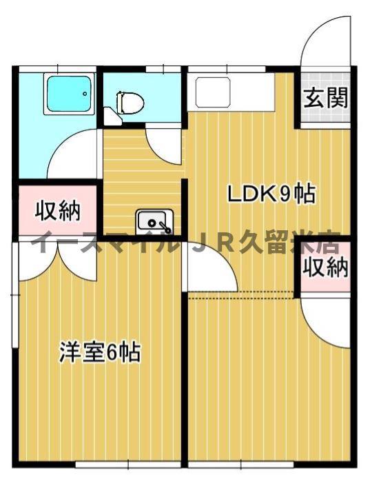 フォレストヴィラV(1LDK/1階)の間取り写真