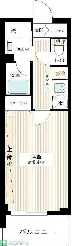 フュージョナル王子ハイズ(1K/8階)の間取り写真