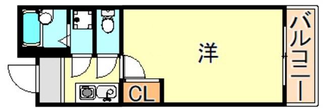 シティゴールド(1K/2階)の間取り写真
