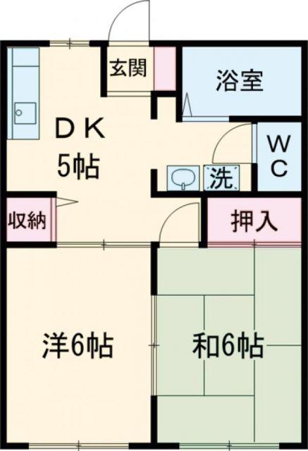 ラフォーレメゾン(2DK/2階)の間取り写真