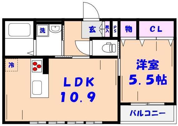 フェアリーメゾン(1LDK/2階)の間取り写真
