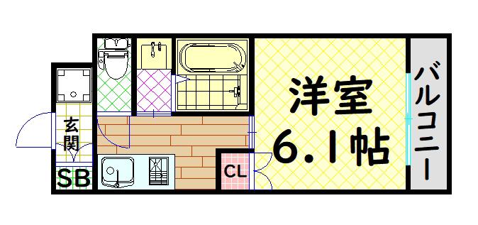 MAXIV大阪堺(1K/9階)の間取り写真