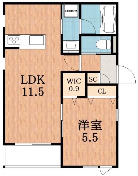 HEBEL MAISON OSAKA PORT(1LDK/3階)の間取り写真