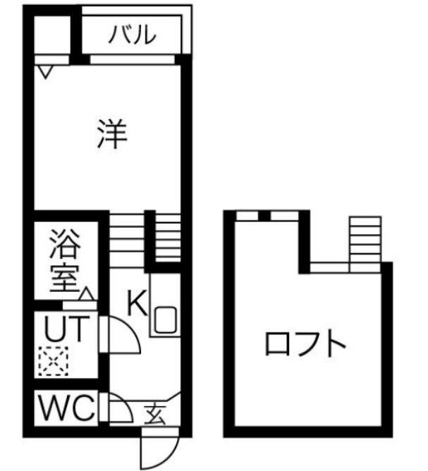 RINO-CHE栄生(1K/1階)の間取り写真