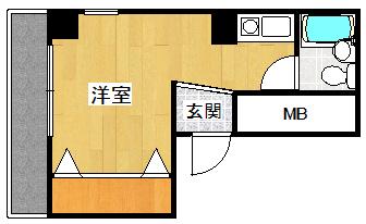 アドウニス(ワンルーム/4階)の間取り写真