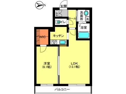 ヴィラ石泉(1LDK/1階)の間取り写真