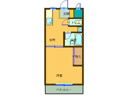 エクレール(1K/3階)の間取り写真