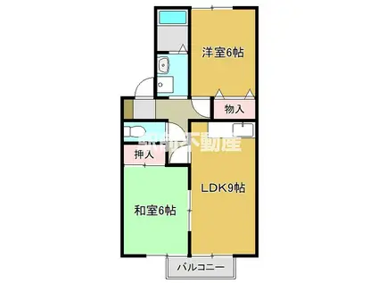 セジュールNK(2DK/1階)の間取り写真