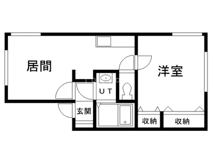 サンハイツ川口(1DK/1階)の間取り写真